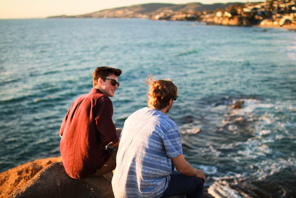 Two best friends sitting