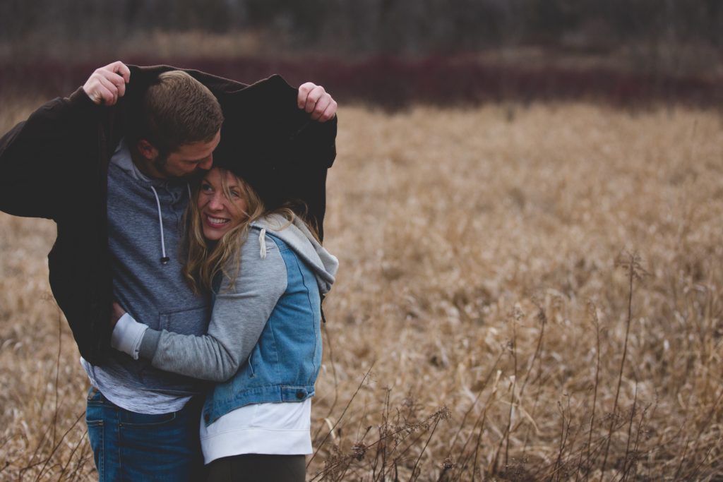 Couple hugging each other