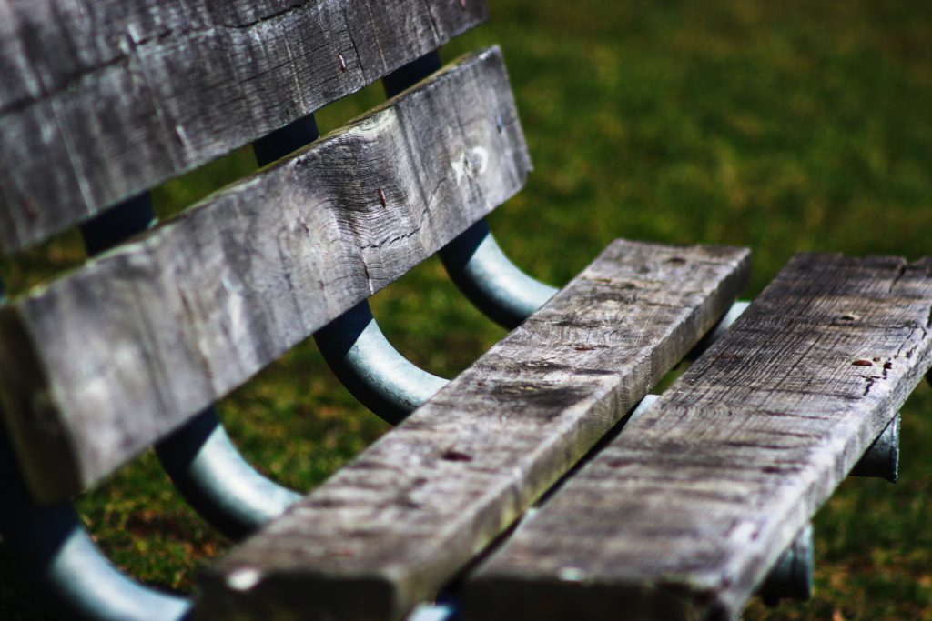 old wooden bench