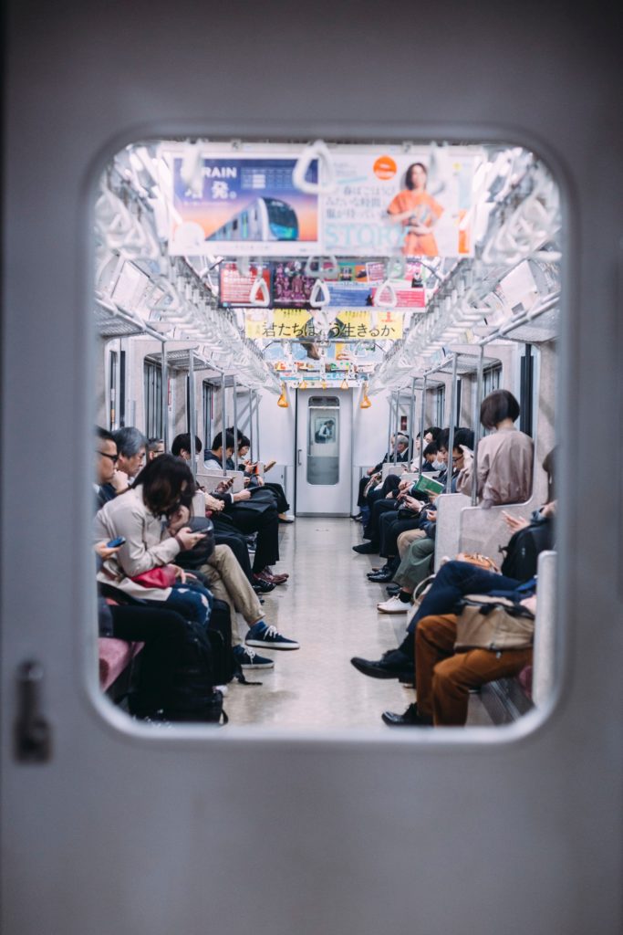 A metro compartment